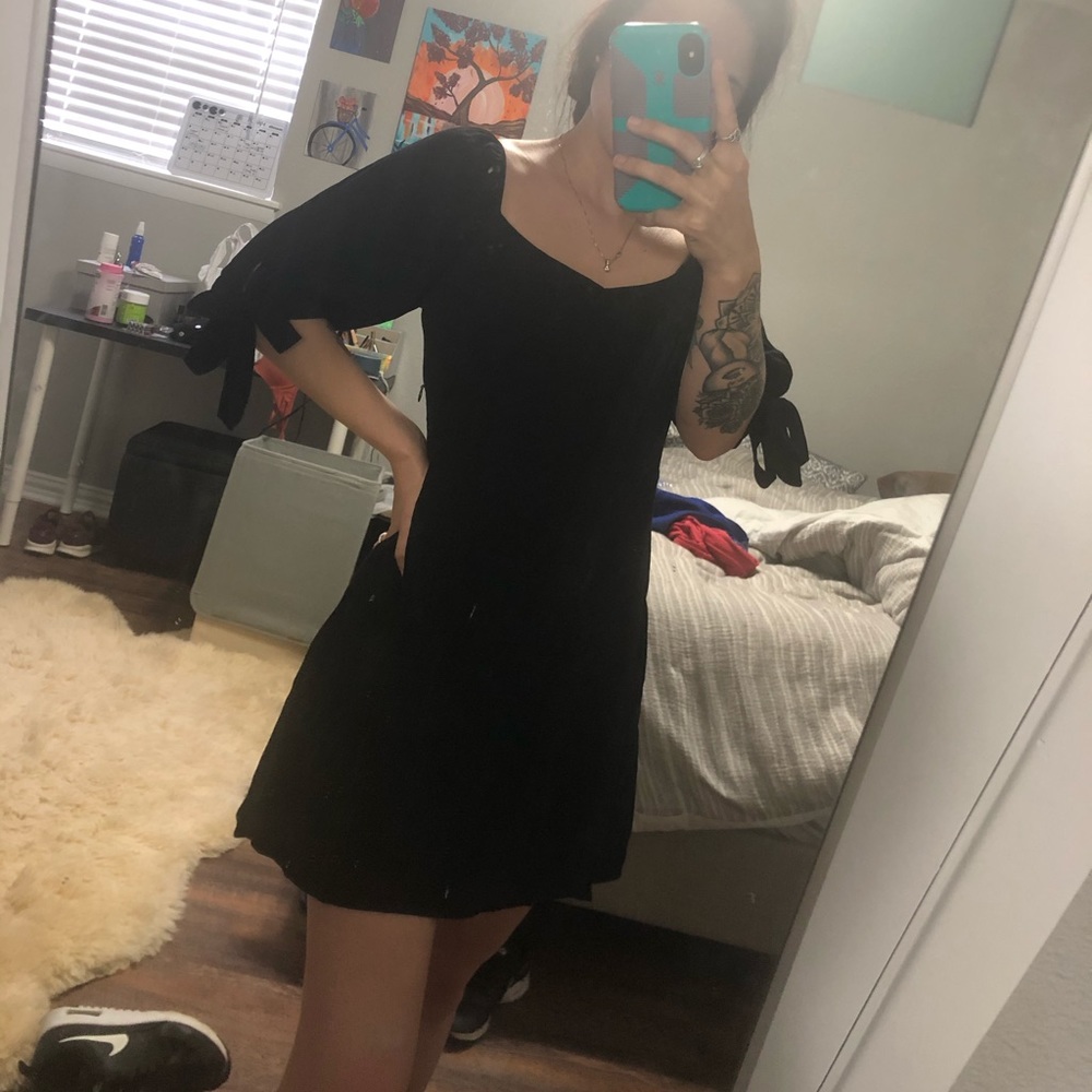Black mini dress